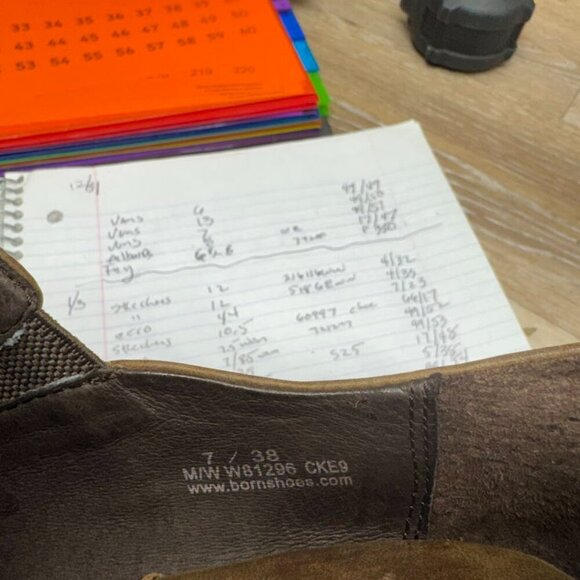 Born Gertrude Brown Leather Booties Women's Size 7 - Picture 6 of 8